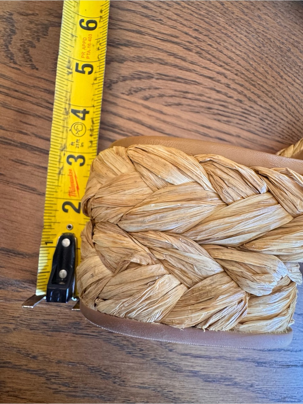 MERCEDES CASTILLO Aurelia Two band Braided Raffia Platform Mules Natural 7 37 - Picture 7 of 9